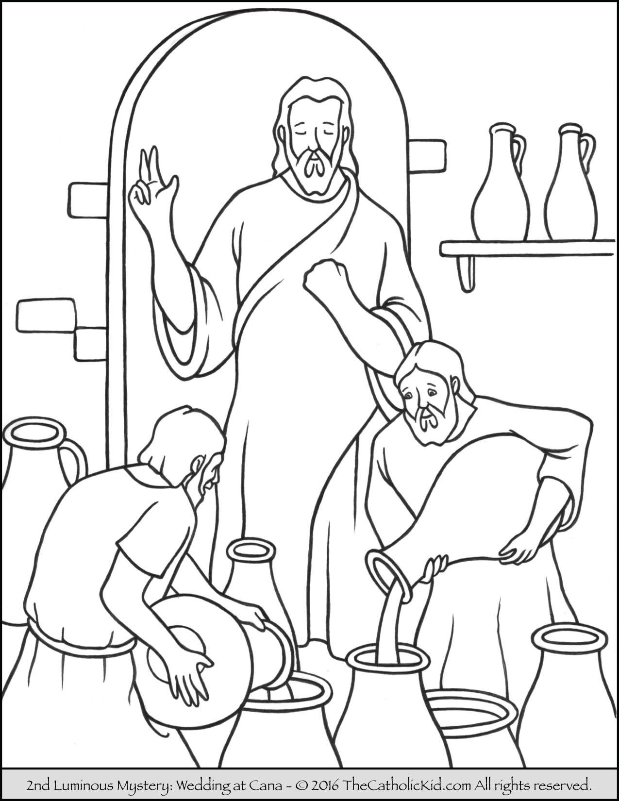Free Epiphany Coloring Pages 2nd Wedding At Cana printable
