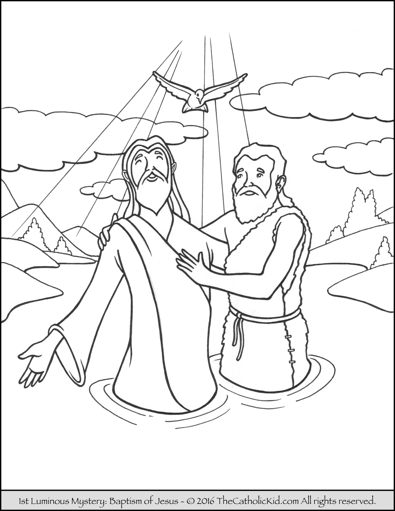 Free Epiphany Coloring Pages Luminous Mysteries Rosary printable