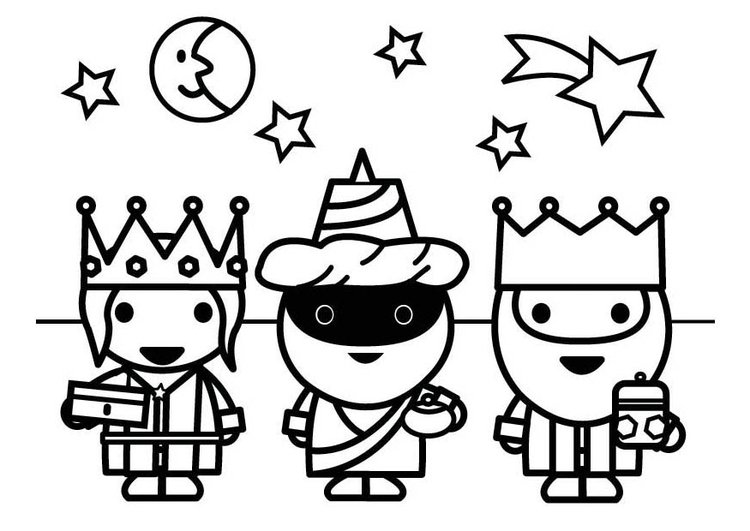 Free Epiphany with Crowns Coloring Pages printable