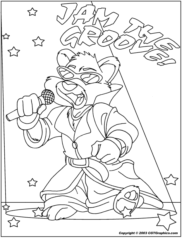 Free Jam The Groove Rapper Coloring Pages printable