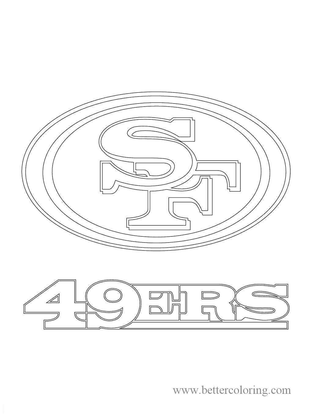 Free Logo of San Francisco 49ers Coloring Pages printable