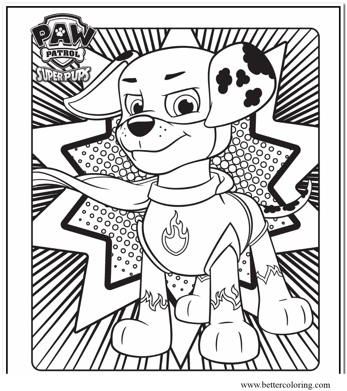 Free Paw Patrol Super Pups Coloring Pages printable
