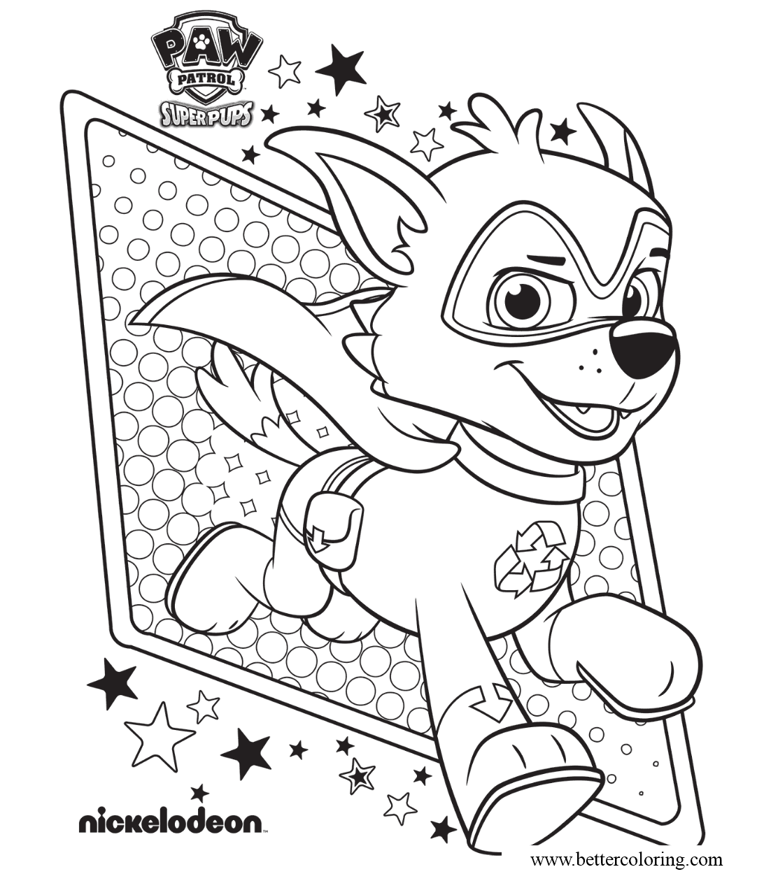 Download Paw Patrol Super Pups Rocky Coloring Pages - Free Printable Coloring Pages