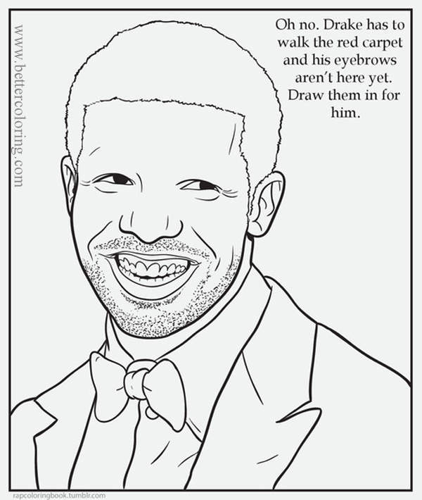 Free Rapper Drake Coloring Pages printable