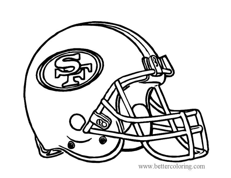 Free SF 49ers Helmet Coloring Pages printable