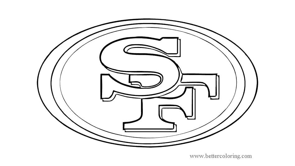Free San Francisco 49ers Logo Coloring Pages printable