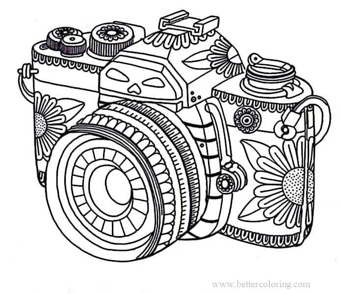 Free Sharpie Camera Coloring Pages printable