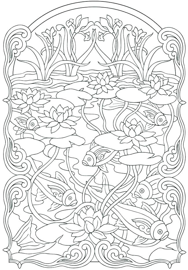 Free Sharpie Fishes Coloring Pages printable