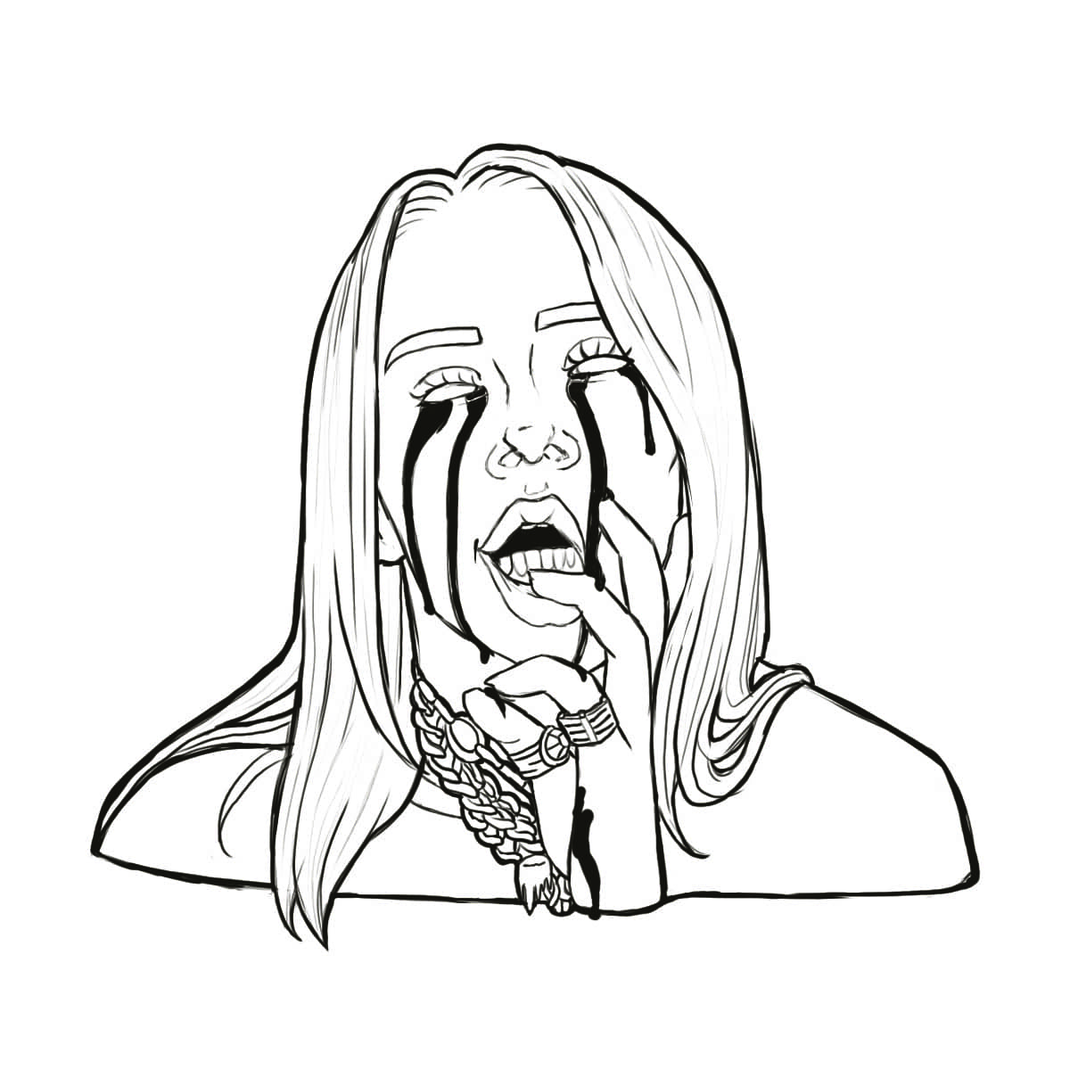 billie eilish coloring pages  free printable coloring pages