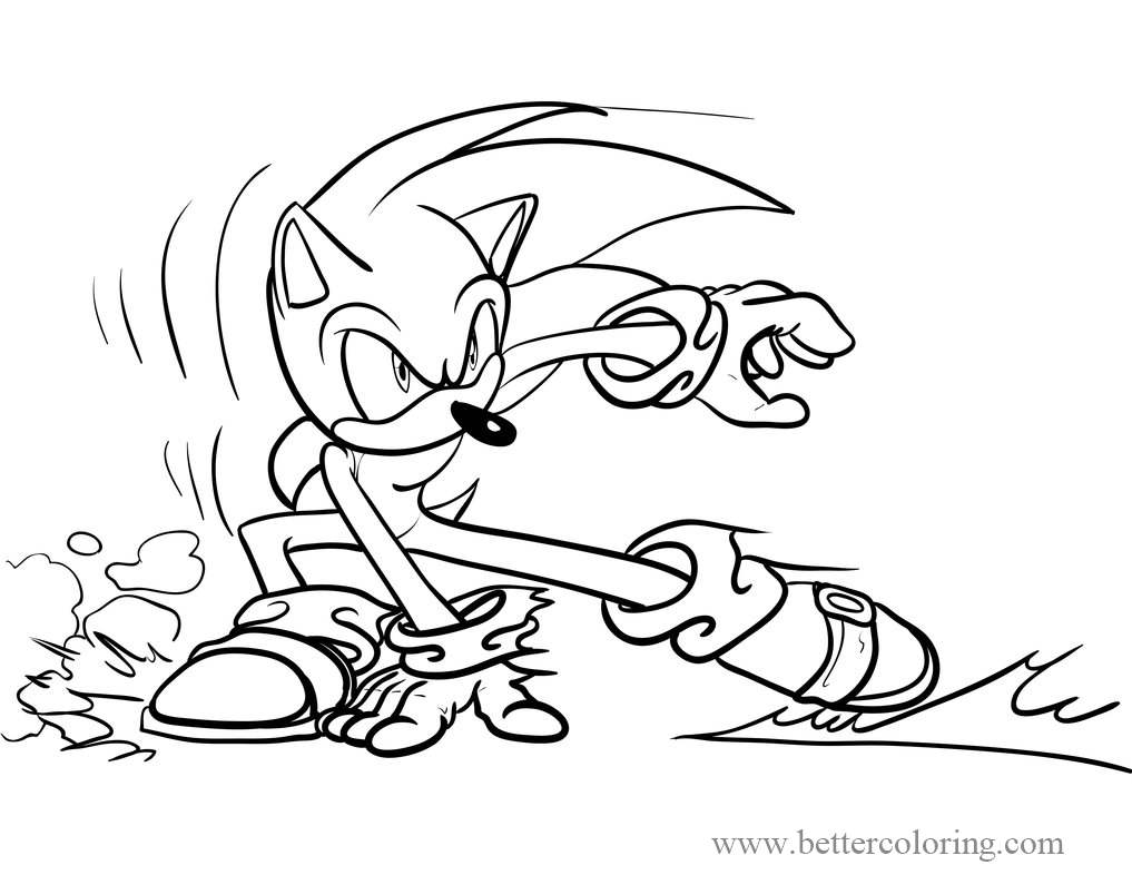 Free Shadow The Hedgehog Fighting Coloring Pages printable