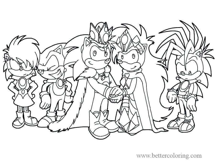 Free Shadow The Hedgehog and Characters from Sonic The Hedgehog Coloring Pages printable