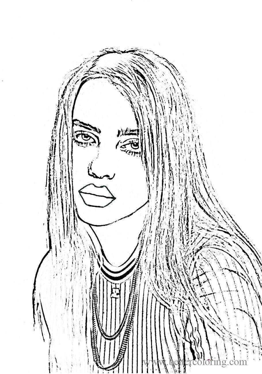 Download Star Billie Eilish Coloring Pages - Free Printable ...